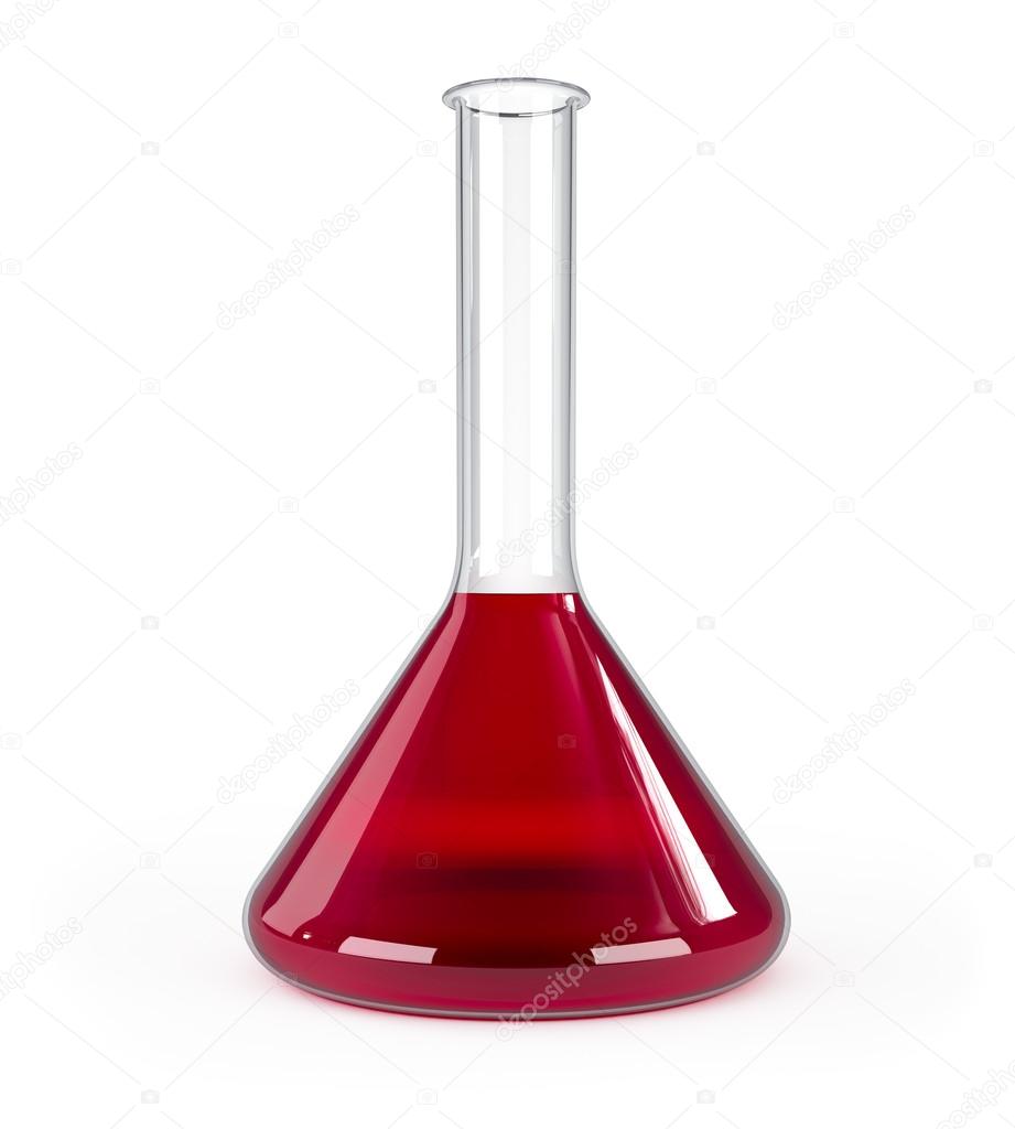Red Flask Isolated