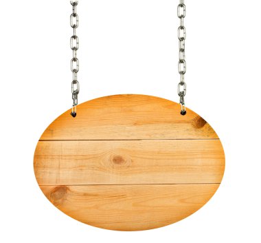 zincirleri ahşap işareti. kırpma yolu ile.