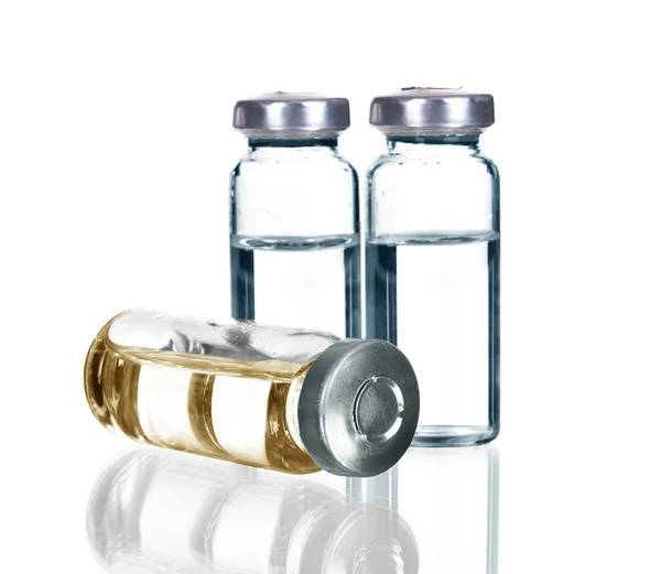 Medical bottles with medical ampoules — Stock Photo, Image