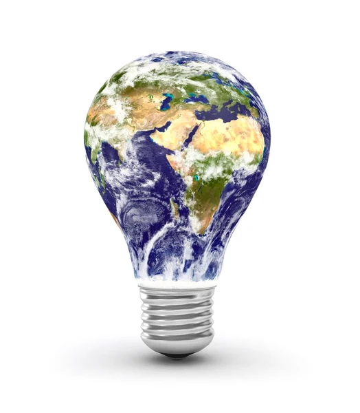 3d light bulb planet — Stock Photo, Image