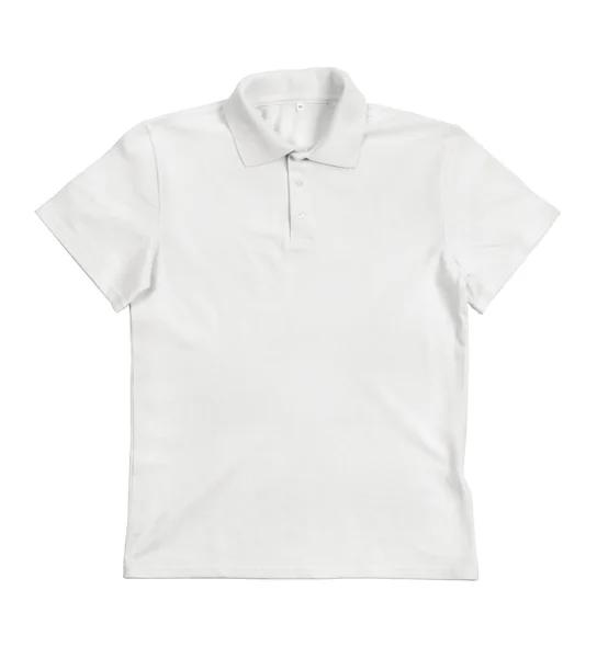 Närbild på en t shirt på vit bakgrund med urklippsbana — Stockfoto