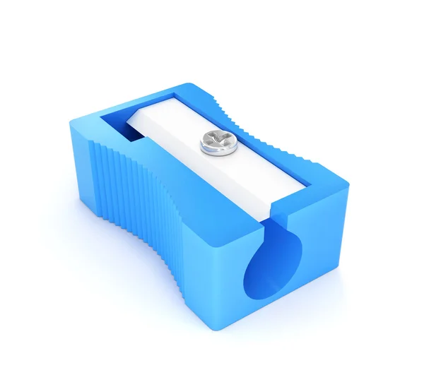 Manual blue pencil sharpener — Stock Photo, Image