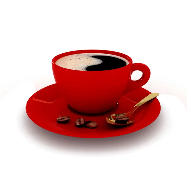 3d tazza di caffè — Foto Stock