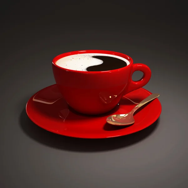Кубок 3D Кофе — стоковое фото