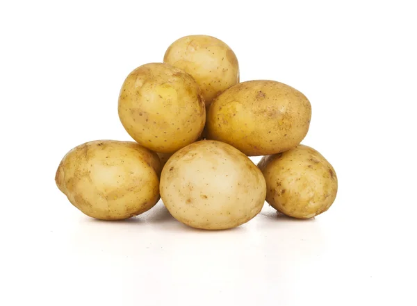 Ny potatis isolerad på vit bakgrund närbild — Stockfoto