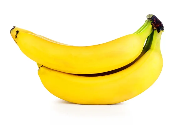 白色背景的新鲜成熟香蕉 — 图库照片