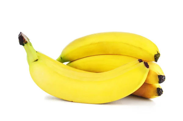 白色背景的新鲜成熟香蕉 — 图库照片