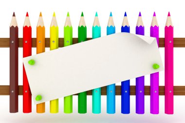 Renkli kalemler çiti