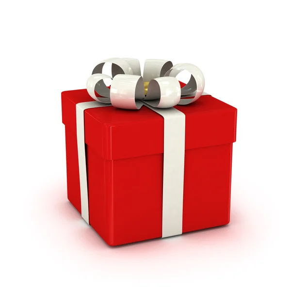 Gift box, with ribbon like a present. — Stock Photo, Image