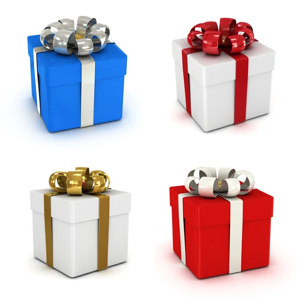 Set di scatole regalo, con nastro come un regalo . — Foto Stock