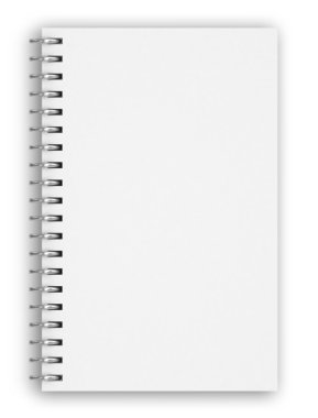 boş gerçekçi spiral not defteri defter