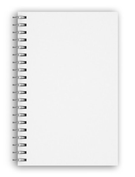 Blank realistic spiral notepad notebook