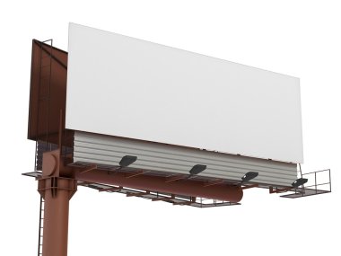 Grand açık billboard üzerinde beyaz 3d