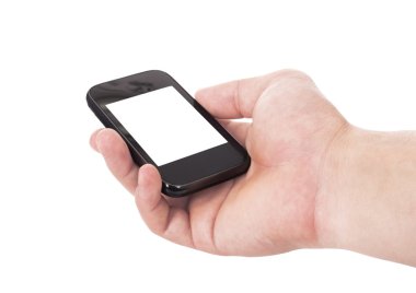 El ele tutuşan akıllı telefon.