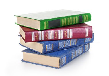 Renkli kitap yığını