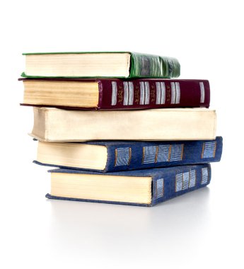 Renkli kitap yığını