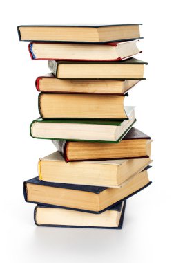 Renkli kitap yığını