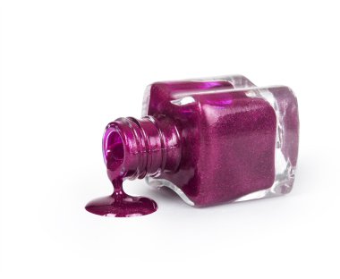 Bottles with spilled nail polish clipart