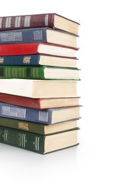 Renkli kitap yığını