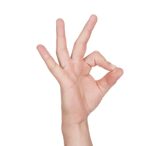 Woman hand ok sign — Stock Photo, Image