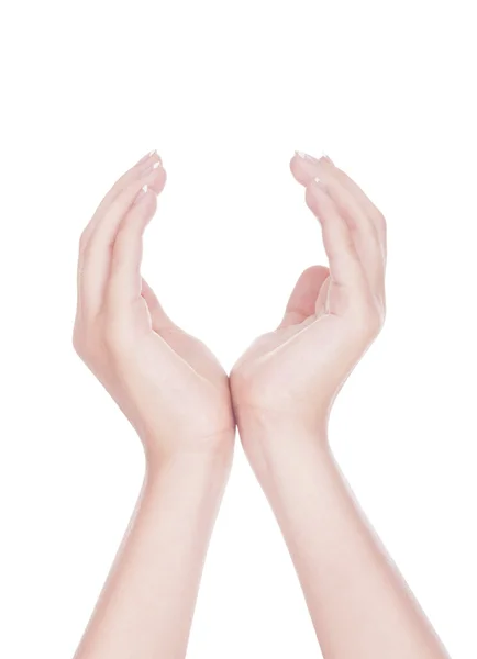 Mooie vrouw handen met manicure — Stockfoto