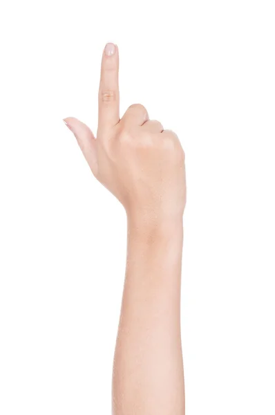 Menselijke hand wijs met vinger — Stockfoto