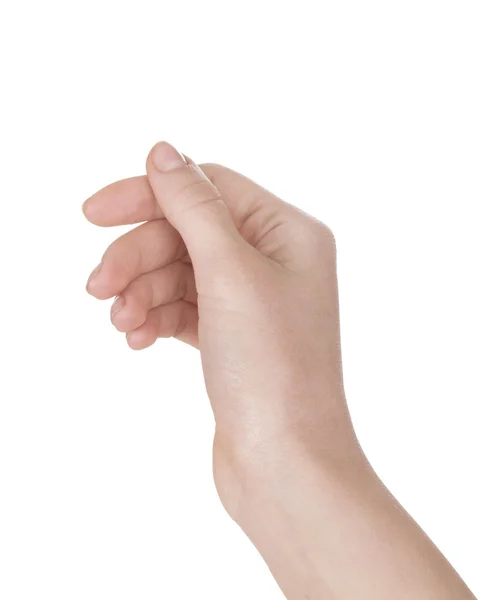 Manikür ellerle güzel kadın — Stok fotoğraf