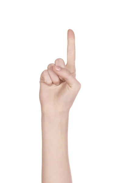 Ponto de mão humana com dedo — Fotografia de Stock