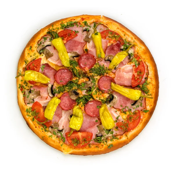 Smakelijke pizza — Stockfoto