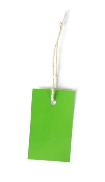 Зеленая пустая этикетка — стоковое фото