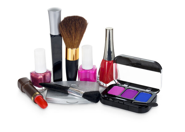 Makeup brush and cosmetics