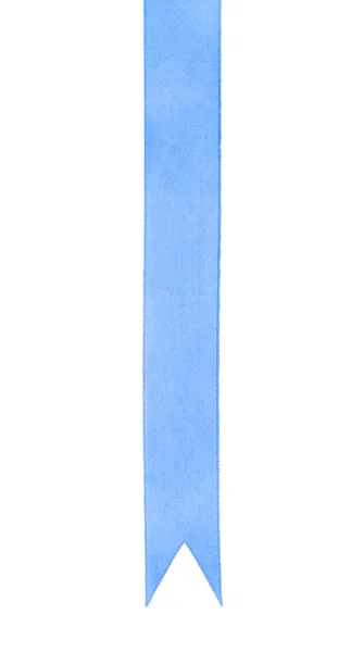 Сияющая синяя атласная лента — стоковое фото