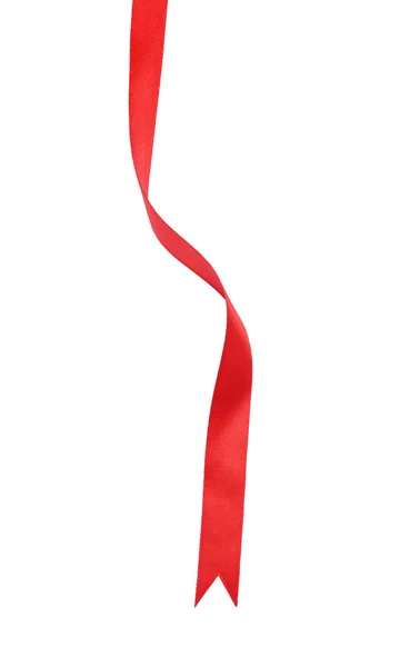 빛나는 빨간색 새틴 리본 — 스톡 사진