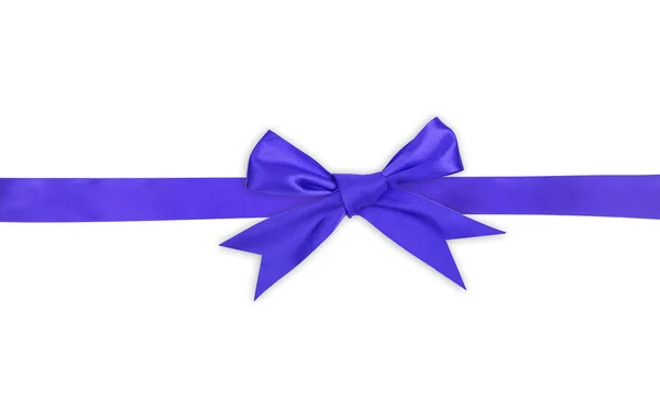 Blue ribbon bow — Stock Photo, Image