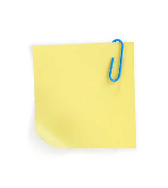 Yellow page and clip — Stock Photo, Image