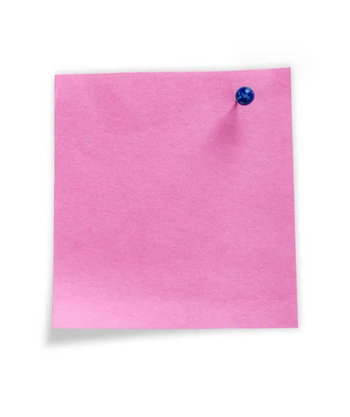 Post-it with drawing pin — Stock Photo, Image
