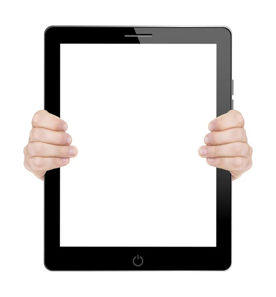 Hands holding tablet — Stock Photo, Image