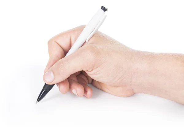 Hand mit Stift schreiben — Stockfoto