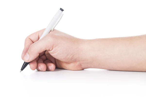 Mano con pluma escritura — Foto de Stock