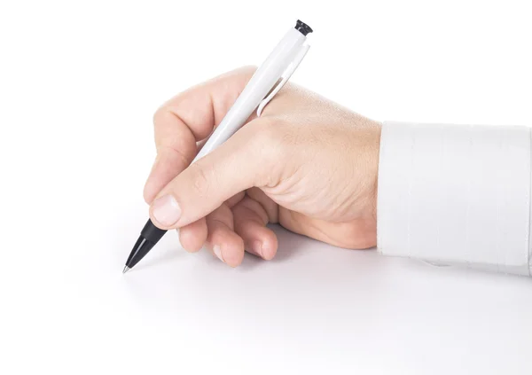 Hand mit Stift schreiben — Stockfoto