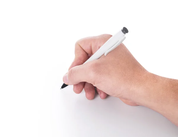 Mano con pluma escritura — Foto de Stock