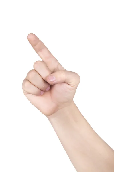 Hand zeigt mit dem Finger — Stockfoto