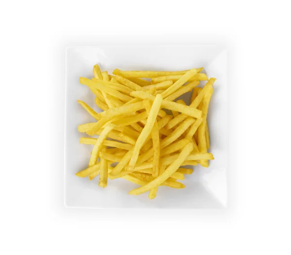 Pommes auf dem Teller — Stockfoto