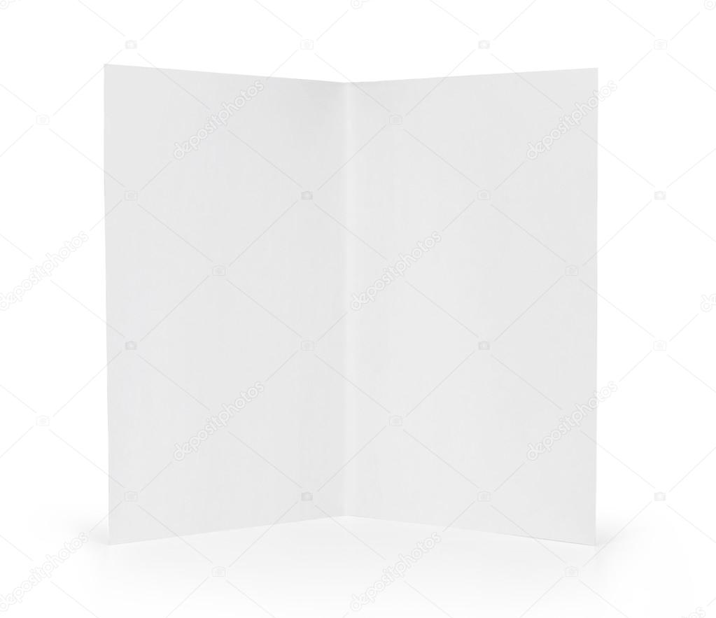 Blank paper brochure