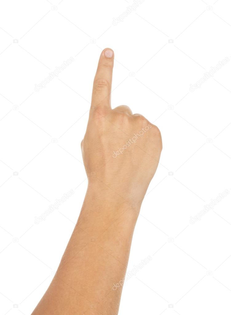 Human hand point with finger Stock Photo by ©urfingus 37811393