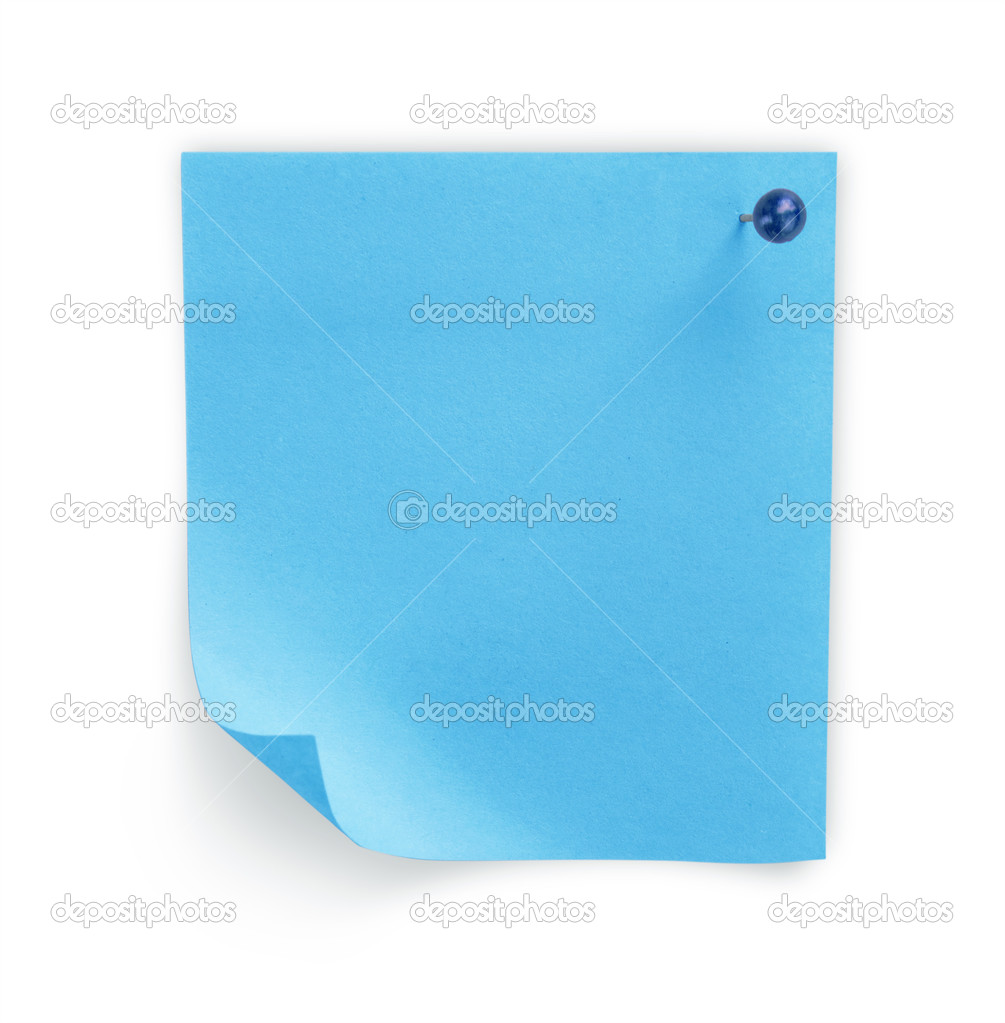 post it con chincheta foto de stock