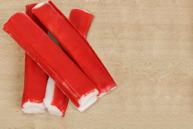 taze Yengeç sopa ahşap tablo