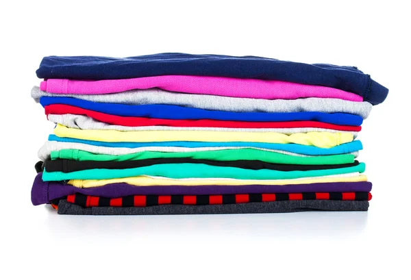 Stacks of colorfull clothes — Stock Photo, Image