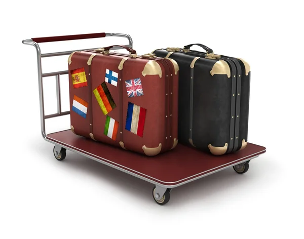 Bags on a cart — Stock Photo, Image