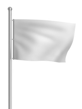 Boş beyaz bayrak.